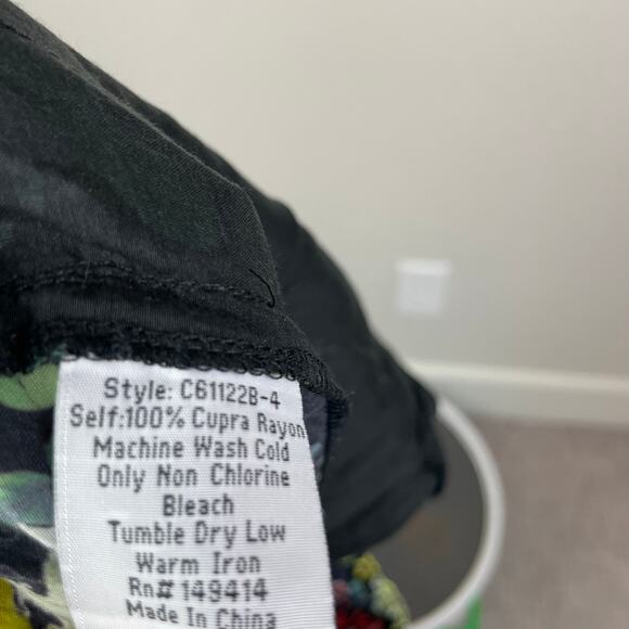 Johnny Was Black Floral Pull on Wide Leg Ruffle Pants XS - Picture 7 of 7